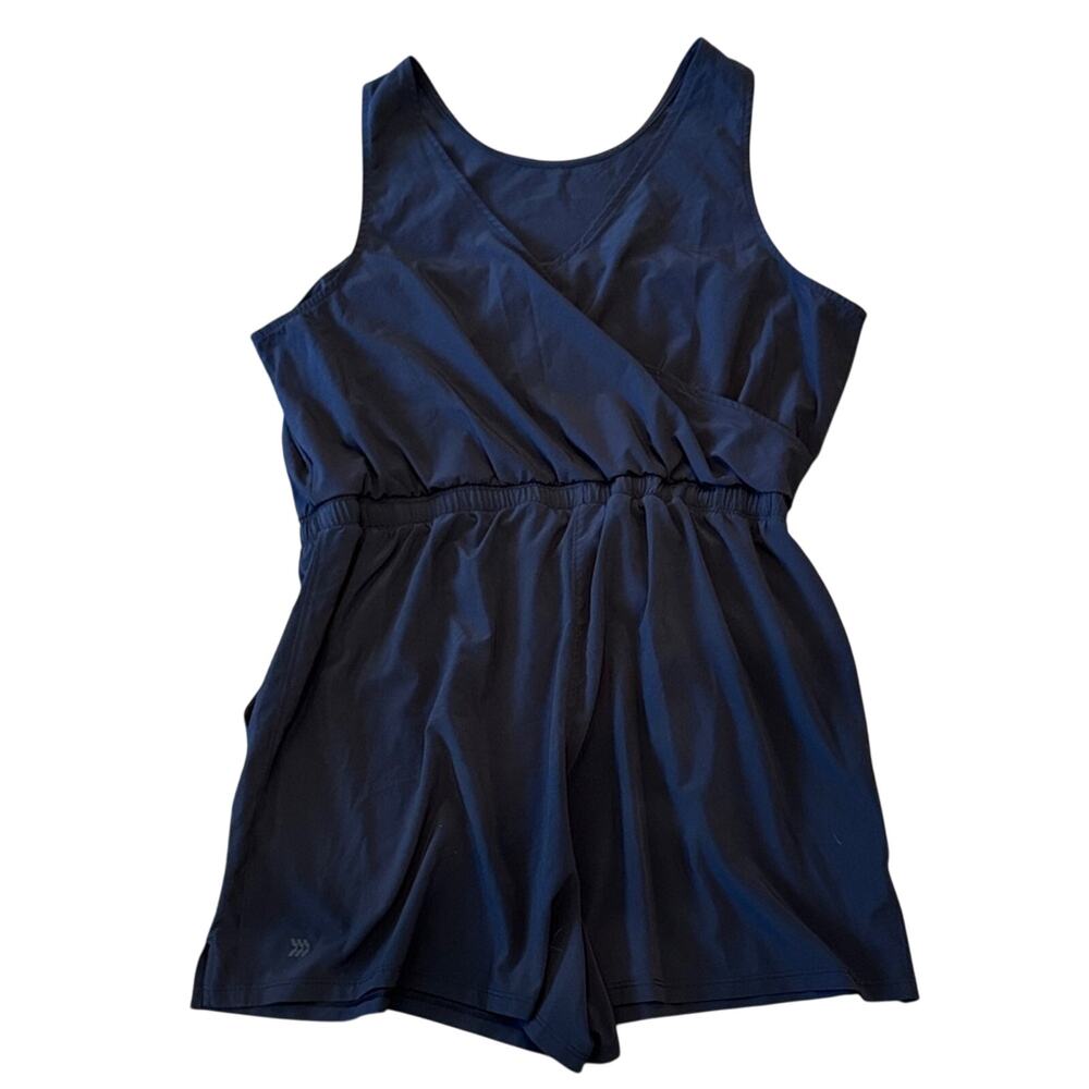 All In Motion Black Athletic Tank Short Romper with Tie Elastic Waist Size XL - Picture 4 of 9